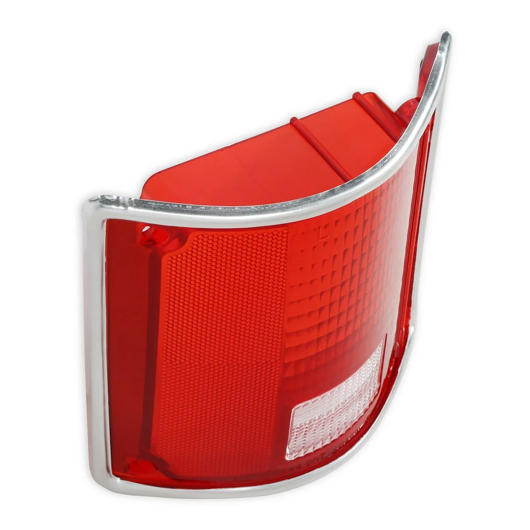 07-106 – HOLLEY Tail Light Lens, Red Lens With Clear Reverse Rectangular Single With Chrome Trim/ Mo - view 3
